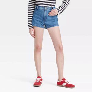 NWT Universal Thread Women's Medium Wash High-Rise Sailor Jean Shorts Casual Fit